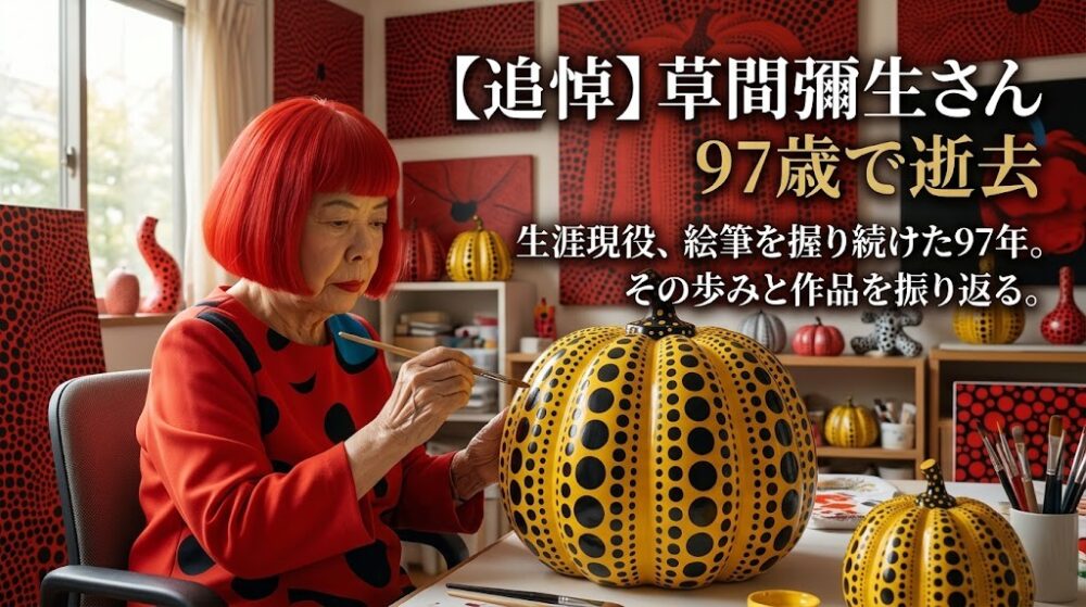 草間彌生さんのアイキャッチ画像